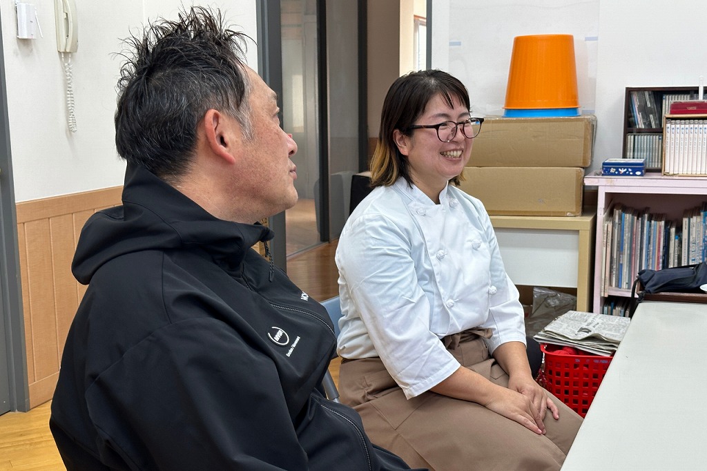 花園保育園ベビーホームのインタビューの様子